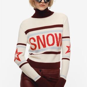 H&M PERFECT MOMENT INTARSIA-KNIT WOOL SWEATER